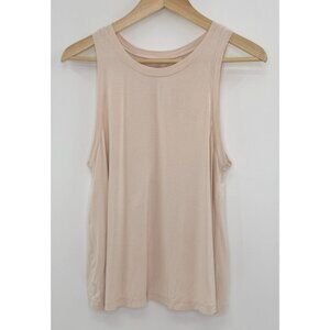 T&B Tank Top Womens XL Light Pink Sleeveless‎ Back Overlap Casual Stretch Shirt